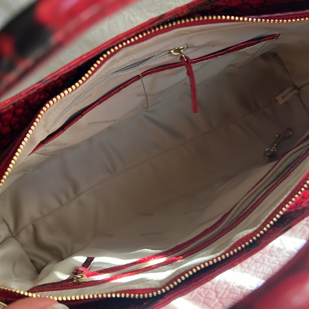 Brahmin Elaine Lipstick Ombre Melbourne leather bag NWOT - Picture 7 of 13